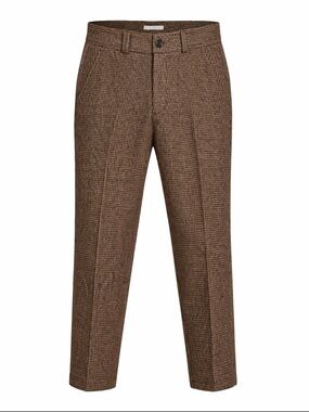 I Love Ugly Slim Kobe Pant Brown Houndstooth Wool Blend Size Small